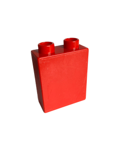 Lego Duplo kostka červená 1x2x2